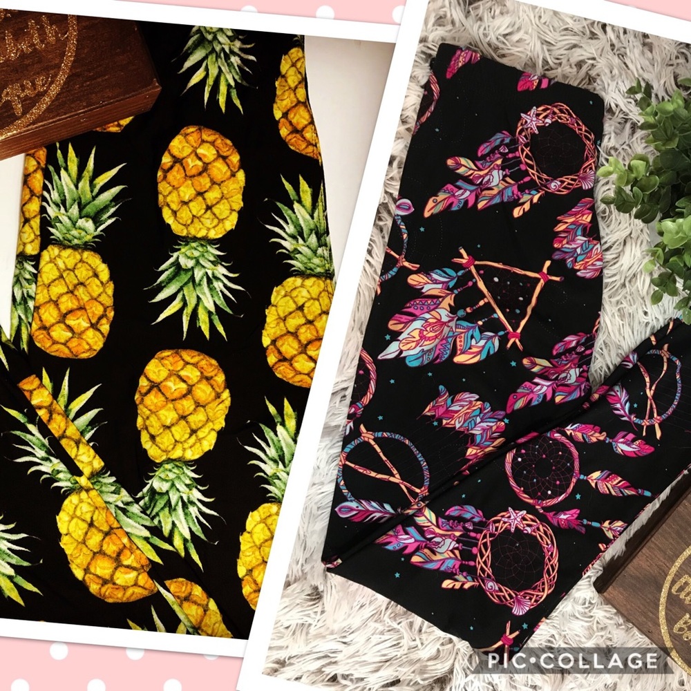 Bundle 2 Pair Of Soft Leggings Boho OS TC